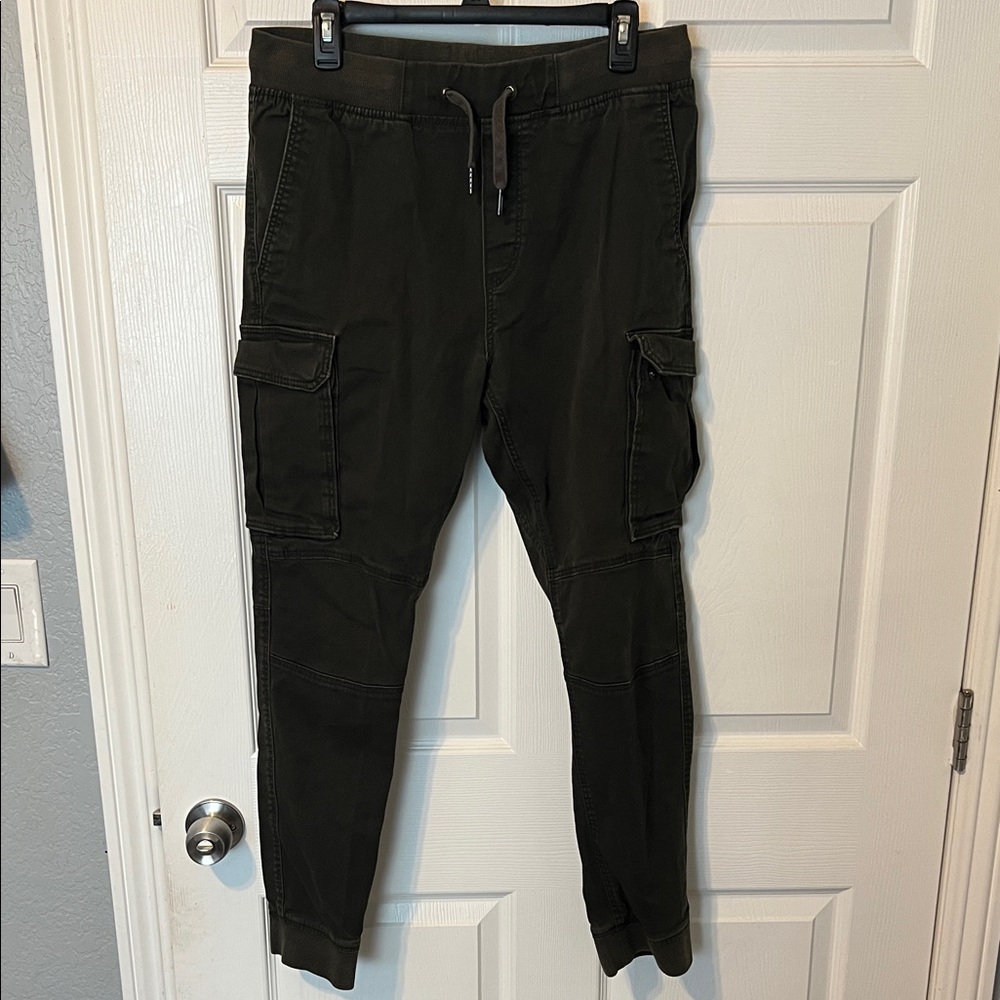 H&M Dark Green Cargo Pants for Men